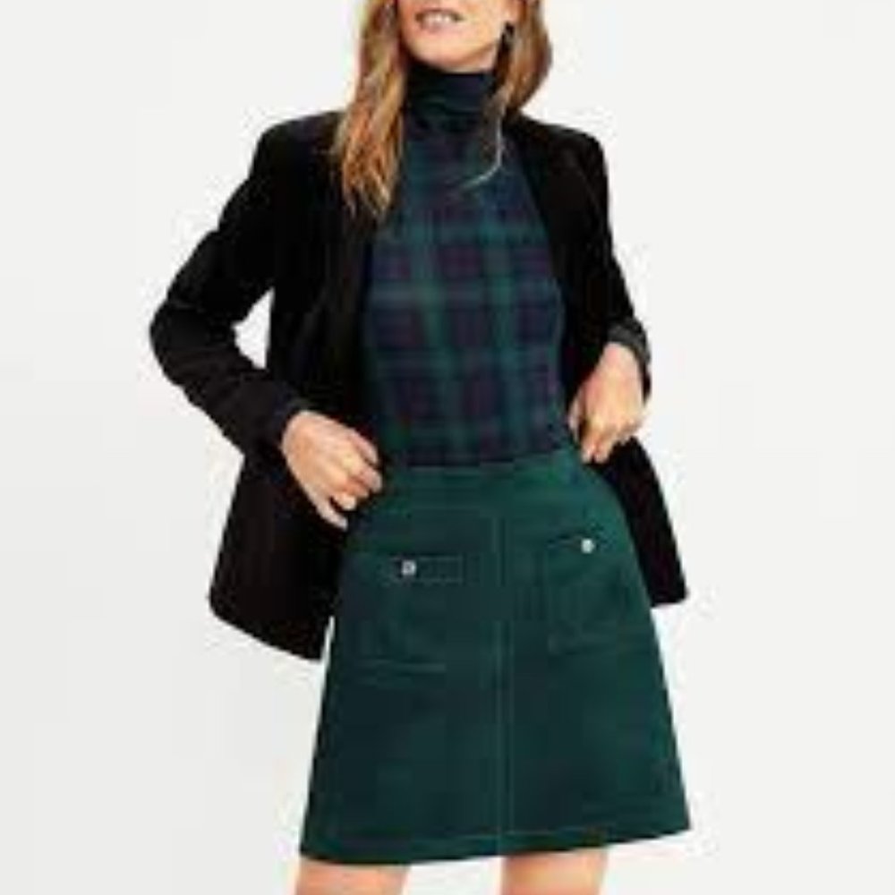 LOFT Faux Suede Pocket Shift Skirt-Size 12 NWT